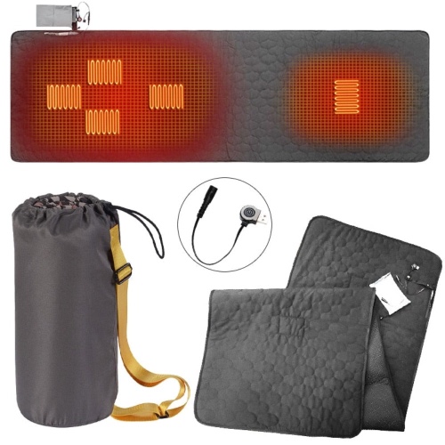 Portable USB Camping Outdoor Heated Sleeping Mat - Gray