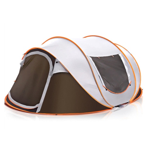 Large Capacity 4 to 5 Persons Automatic Pop Up Camping Tent - White