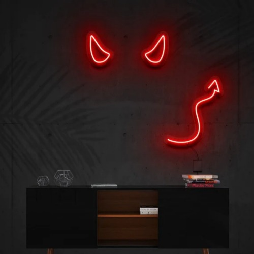 Devil Horns | 60cm (2ft) / Red / Cut to Shape