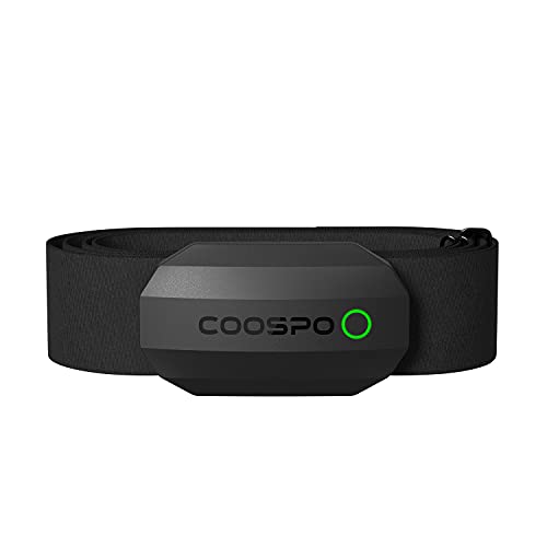COOSPO Heart Rate Monitor, Bluetooth ANT+ Chest Strap Heart Monitor, HRM Dual HR Monitor Sensor Compatible with IP67, Peloton,Zwift,DDP Yoga,Strava,Wahoo Fitness,Polar Beat for iOS & Android - H808S-Heart Rate Monitor
