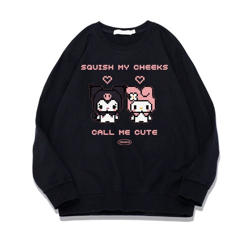 Squish My Cheeks "Call Me Cute" Shirt SD01132 | Black / 2XL