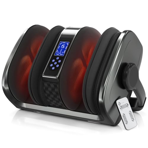 TISSCARE Shiatsu Foot Massager with Heat: Foot Massager for Neuropathy, Plantar Fasciitis, Circulation and Pain Relief - Feet Massager for Massage Foot Calf Ankle Arm.