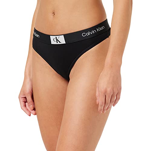 Calvin Klein Damen String Tanga - S - Schwarz