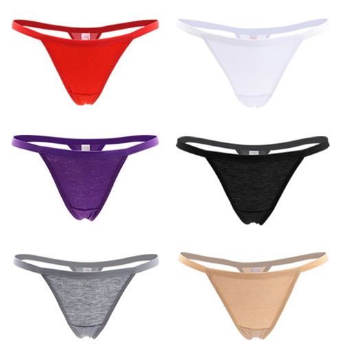 Closecret Women’s Sexy Panties Cotton Thongs Pack of 6pcs G-String in 6 Colors