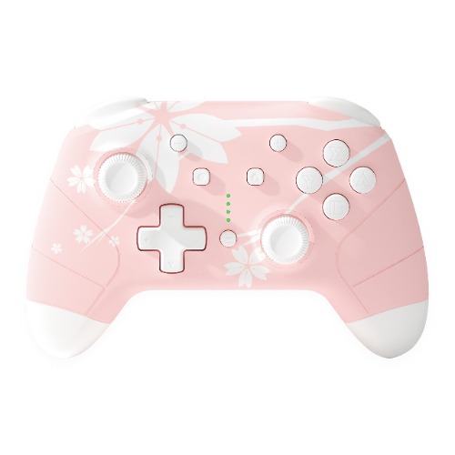 Wireless Switch Pro Controller for Switch/Lite/OLED/PC, Wireless Pro Controller with Headphone Jack, Support Wake-Up Turbo Dual Vibration Motion, Sakura Pink
