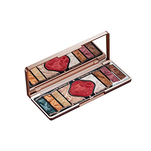 FLORASIS Floral Engraving Phoenix Makeup Palette Makeup Long Lasting Blendable Natural Eyeshadow Palette for Women (01 Gold Brown) - 01 Gold Brown