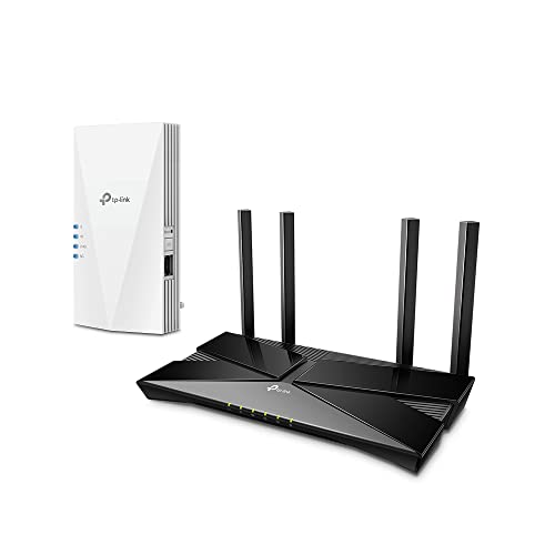 TP-Link AX3000 Dual Band Wi-Fi 6 Router and Range Extender Bundle, EasyMesh Supported, Dual-Core CPU, Ideal for Gaming Xbox/PS4/Steam (Archer AX53 and RE700X) - Router+Range Extender Bundle: AX3000 WiFi6