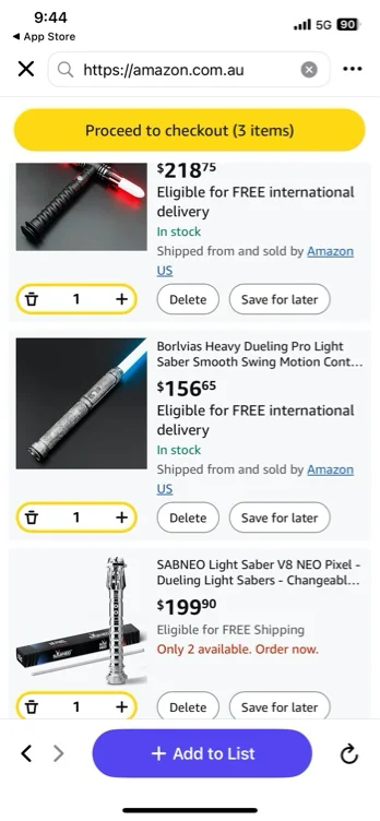 Lightsaber pack