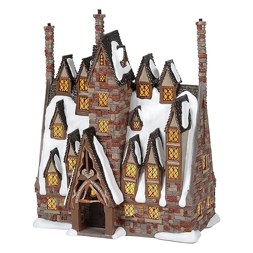 Department 56 Zinc alloy,Polyresin, Stone Powder Harry Potter Village The Three Broomsticks Lit Building, 9.25 Inch, Multicolor