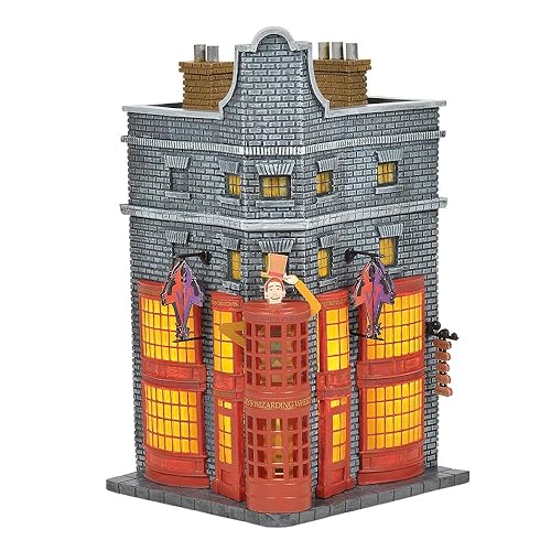 Department 56 Harry Potter Village Weasleys' Wizard Wheezes Lit Building, 8.11 Inch, Multicolor (6005615) - 8.11 Inch