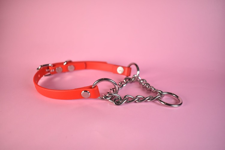 Red Biothane Martingale 1/2 Inch