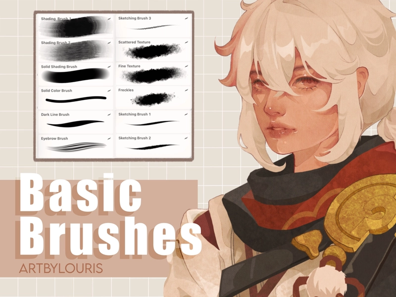 Basic Procreate Brushes | What I use for my artworks | Digital Download | Customized Brushes | Artbylouris