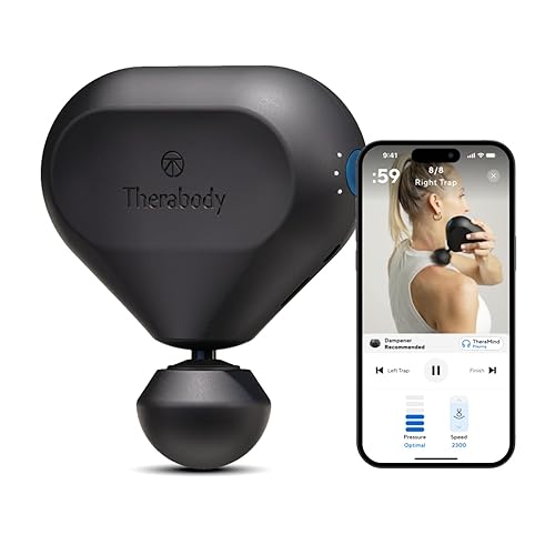 TheraGun Mini Massage Gun - Handheld Deep Tissue Percussion & Compact Personal Massager for On-The-Go, Portable Muscle Pain Relief in Neck, Back, Leg, Hand, Shoulder and Foot (Black 2.0) - Black - 2.0