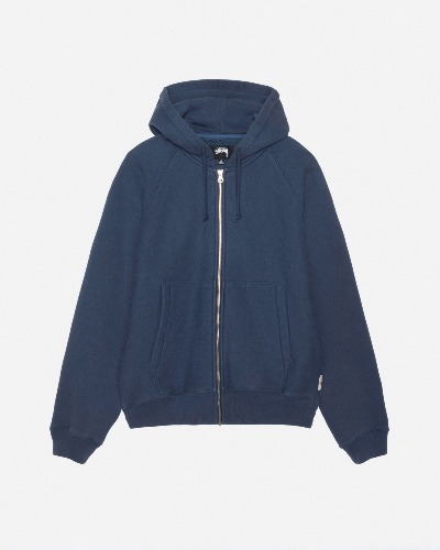 FLEECE RAGLAN ZIP HOODIE | Navy / S