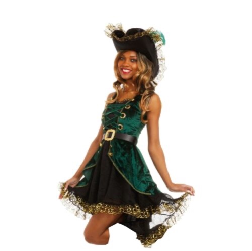 Women's Dreamgirl Sexy Emerald Pirate Captain Costume Dress SIZE S (with defect)  | eBay