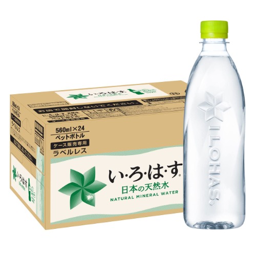 コカ・コーラ い・ろ・は・す天然水ラベルレス 560ml ×24本
