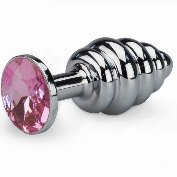 Steel Jewel Butt Plug - Pink Jewel