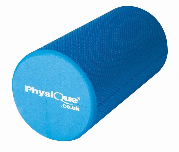 PHYSIQUE Pro Foam Roller, Back Roller for Deep Tissue Muscle Massage - Blue, Full Round