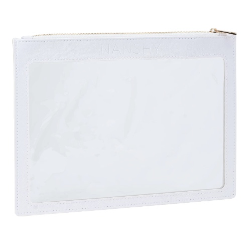 Clear PVC Makeup Pouch - White
