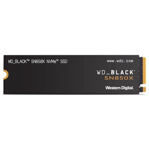 WD_BLACK 4TB SN850X NVMe Internal Gaming SSD Solid State Drive - Gen4 PCIe, M.2 2280, Up to 7,300 MB/s - WDS400T2X0E - 4TB - SSD