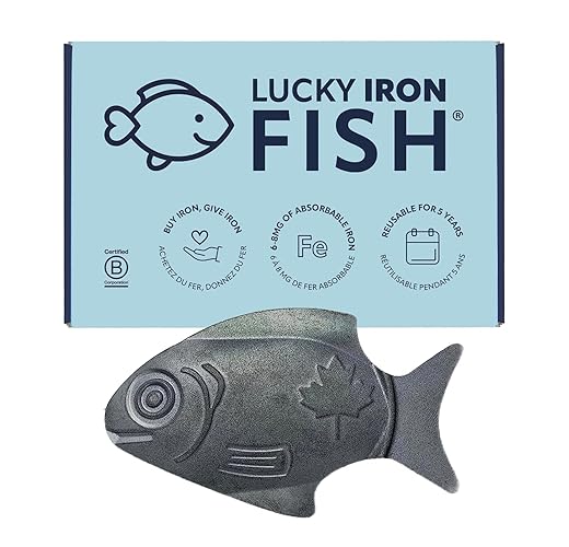 The Original Lucky Iron Fish ®. An Iron Supplement Alternative to Reduce Deficiency. NO SIDE EFFECTS. Use once daily - 5 year supply included. - Fish