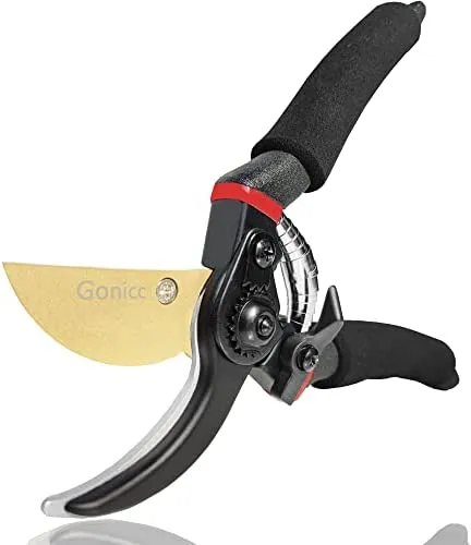 Gonicc 8" Professional Premium Titanium Bypass Pruning Shears (GPPS-1003), Hand Pruners, Garden Clippers. : Patio, Lawn & Garden