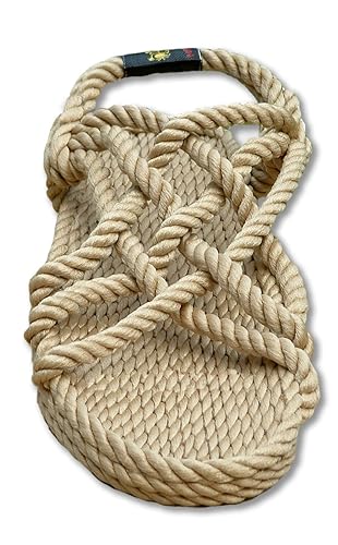 Nomadic State of Mind Rope Sandals, JC Sandals For Men and Women, Unisex, Handmade, Jesus Shoes, Straw Sandals - 8-8.5 Women/6-6.5 Men - Camel
