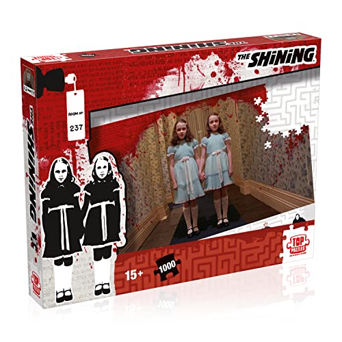 Winning Moves Stephen King's The Shining 1000-Piece Jigsaw Puzzle Game, Assemble the Grady Twins, Jack and Wendy, Horror Puzzle for adults, gift for horror fans