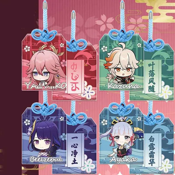Genshin Impact Omamori Charm Cute Genshin Amulet