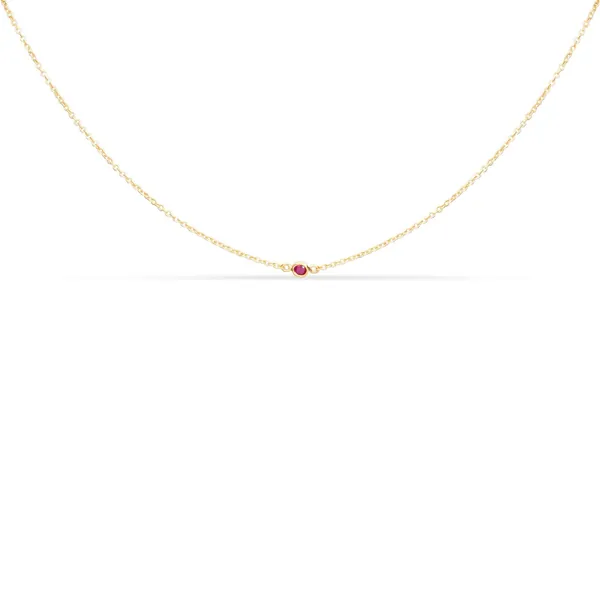 Single Stone Ruby Necklace