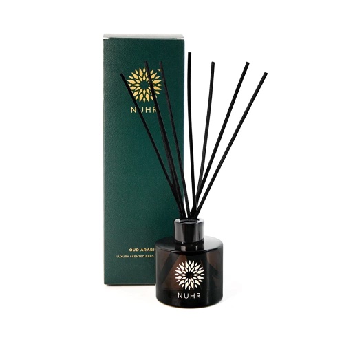 NUHR Home Oud Reed Diffuser Oud Arabia Natural Oud Luxury Reed Diffuser with Multi Note Fragrance, Long Lasting Fresh Aroma for Home, Rattan Sticks provided with Reed Diffuser Oil115ml