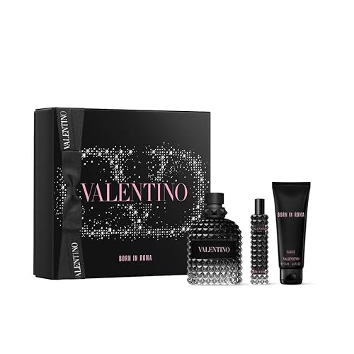 Valentino Uomo Born In Roma Eau de Toilette 100ml Gift Set (Contains 100ml EDT, 15ml Travel Spray & 75ml Shower Gel)