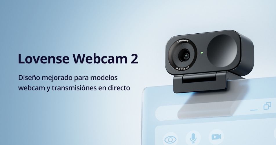 Lovense 4K Webcam 2 para modelos webcam: cancelación de ruido con IA y control remoto