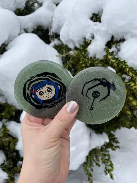 Coraline Resin Coaster Set