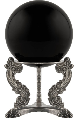 Obsidian Crystal Ball | 80mm / Obsidian / 100% Crystal