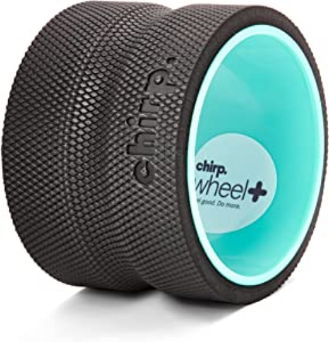 Chirp Wheel Foam Roller - Targeted Muscle Roller for Deep Tissue Massage, Back Stretcher with Foam Padding - Blue 6" - Deep Tissue
