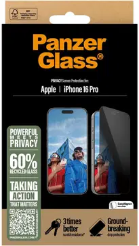 PanzerGlass Privacy Apple iPhone 16 Pro s inštalačným rámčekom