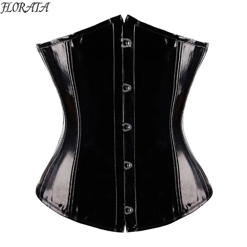 61.19zł 1% OFF|Moda damska gorset Sexy Underbust gorsety i gorsety urządzenie do modelowania sylwetki odchudzanie pcv bielizna talia Trainning topy Steampunk|underbust corset|corsets and bustierscorset fashion - AliExpress