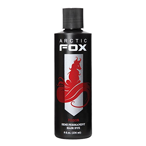 ARCTIC FOX CRUELTY FREE 100% VEGAN SEMI PERMANENT HAIR COLOUR DYE (236 ml, POISON) - 236.00 ml (Pack of 1) - POISON