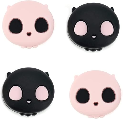 GeekShare Halloween Cute Xbox One Controller Thumb Grips, Soft Silicone Thumbsticks Cover Caps Set Compatible with Xbox One Controller, 2 Pair / 4 Pcs - Pink Skull