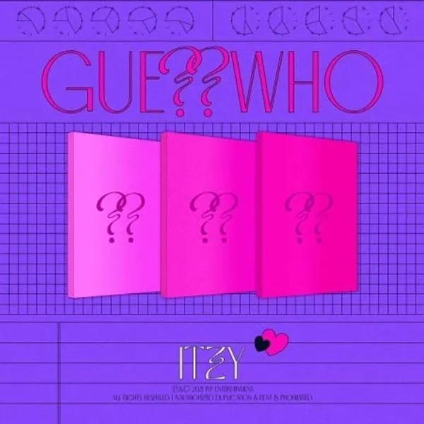 ITZY Guess Who 4th Mini Album Day&Night Version CD+1p Mini Folding Poster On Pack+72p PhotoBook+2p PhotoCard+Sticker+Newspaper Type Lyrics+Tracking Sealed