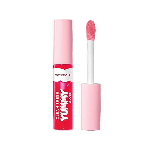 COVERGIRL - Clean Fresh Yummy Gloss, yummy formula, infused with Hyaluronic Acid and naturally-derived Antioxidants, for instant hydration, supple and healthy-looking lips, clean, vegan and gluten-free - My Strawbooty - 600 - My Strawbooty - 600