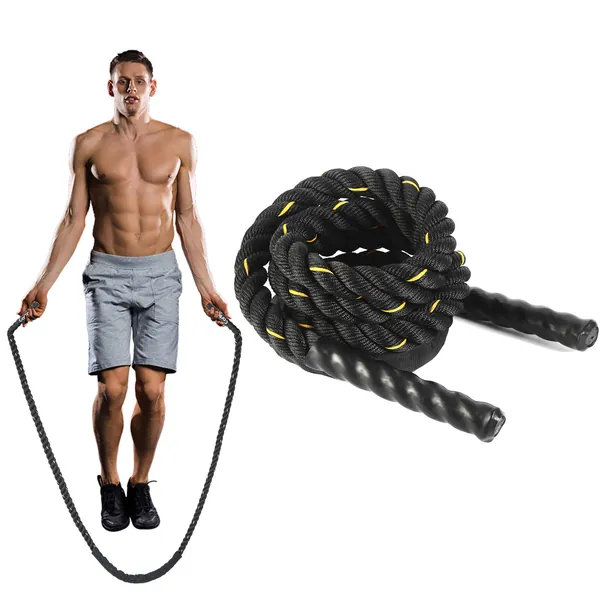 Heavy Skipping Rope, Battle Ropes, Weighted Jump Rope for Men Fitness Exercise, Adult Strength and Endurance Training