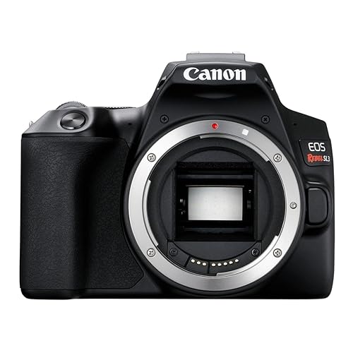 CANON EOS Rebel SL3 DSLR Camera, Built-in Wi-Fi, Dual Pixel CMOS AF and 3.0 inch Vari-Angle Touch Screen, Body, Black - Black - Body Only - Base
