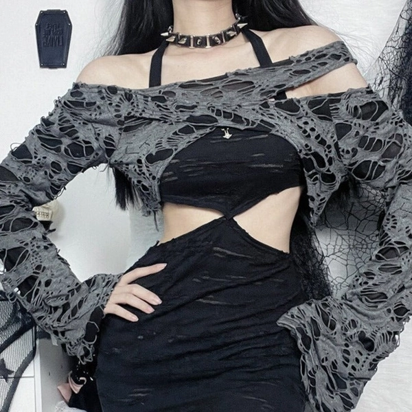 Alternative Set: Grey and Black Cut Out Top/Dress