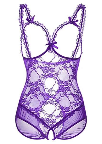 Plus Size Lingerie for Women Sexy One-Piece Teddy Valentine's Day Lingerie Bodysuit