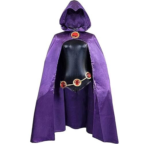 Fanstyle Halloween Outfit Women's Rachel Purple Cloak Black Jumpsuit Cosplay Costume - Costume for Adult - XXL