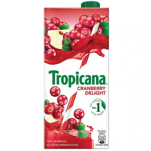 Tropicana Delight - Cranberry, Carton, 1 L