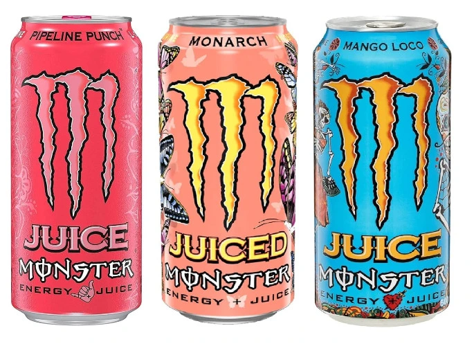 Monsters Energy Drink Combo Pack (Pipeline Punch, Monarch, Mango Loco) 500ml Each Pack Of 3