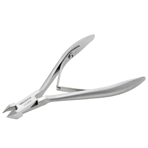 Tweezerman Rockhard Stainless Steel Cuticle Nipper, 1/2 Jaw - 1 Count (Pack of 1) - 1